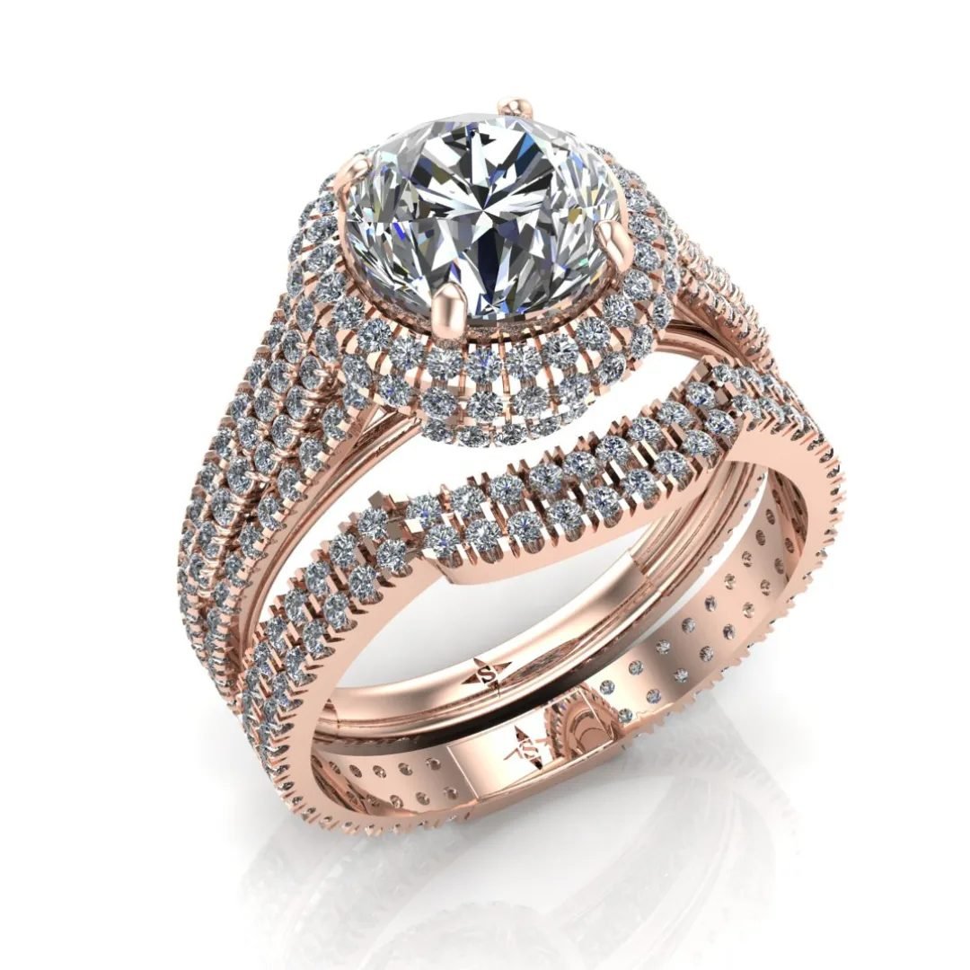 Halo Bridal Set
