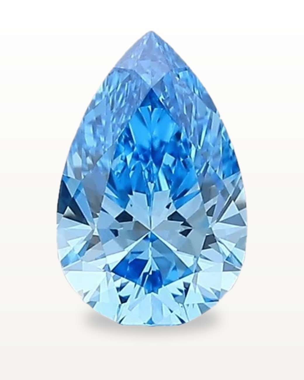 Fancy Blue Pear lab-grown diamond