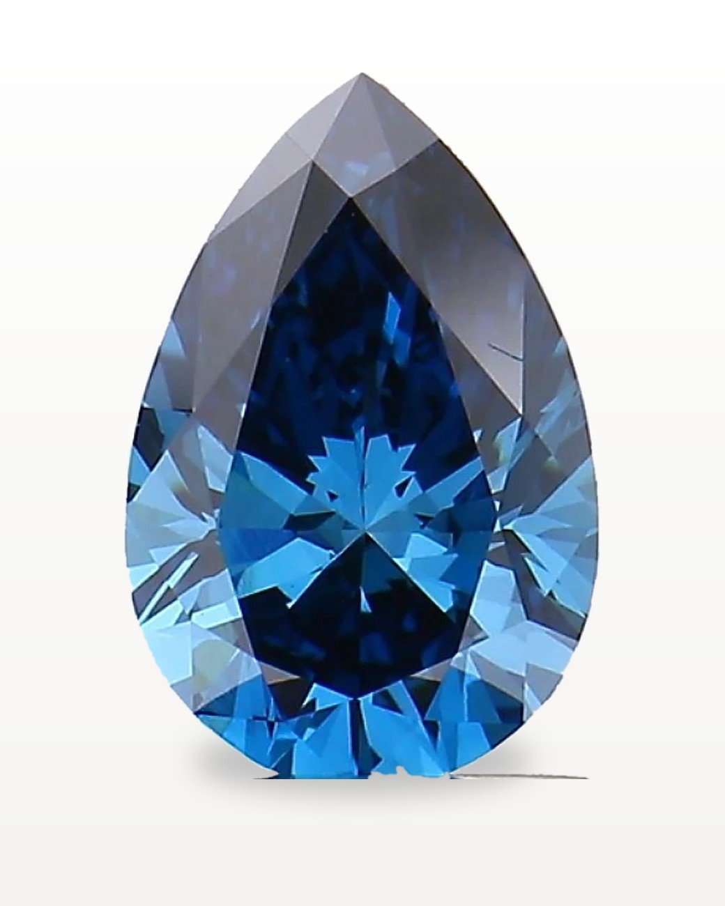 Fancy Blue Pear lab-grown diamond
